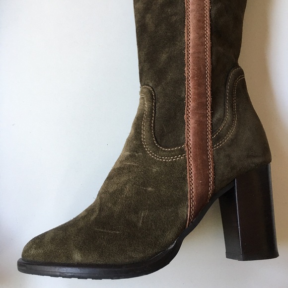 Fabianelli EU 36 Green Suede High Boots - Picture 11 of 16